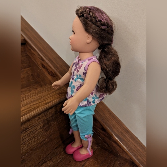My Life Doll Green Eyes Brown Hair Purple Highlights - Picture 4 of 10